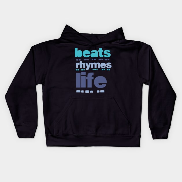 beat rhymes life 2023 10 Kids Hoodie by 2 souls